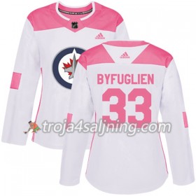 Winnipeg Jets tröja Dustin Byfuglien 33 Vit 2017-2018 Adidas Rosa Fashion Authentic - Dame NHL Tröjor